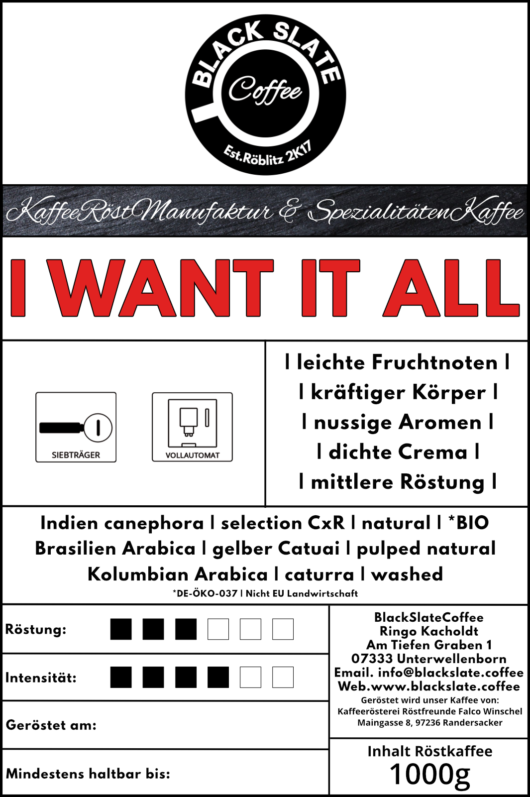 BlackSlateCoffee | I Want It All |